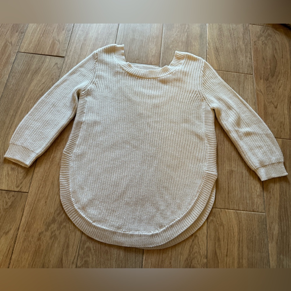 Francesca’s Cream Sweater with back cutout